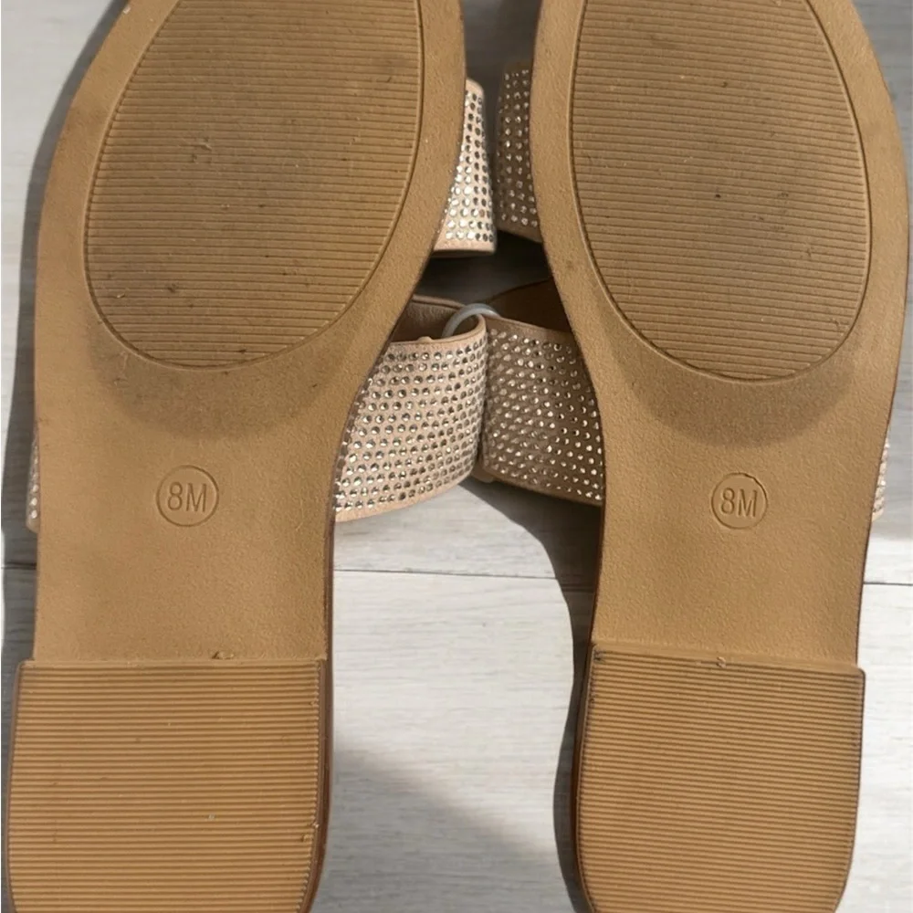 Glamorous Rhinestone Slide Sandals